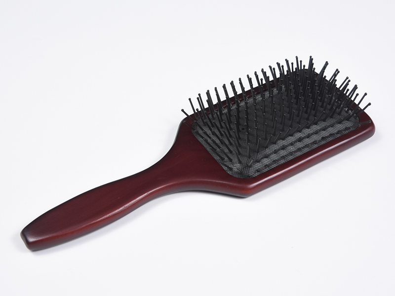 Stor Bambu Trä Massage Detangling Hårborste