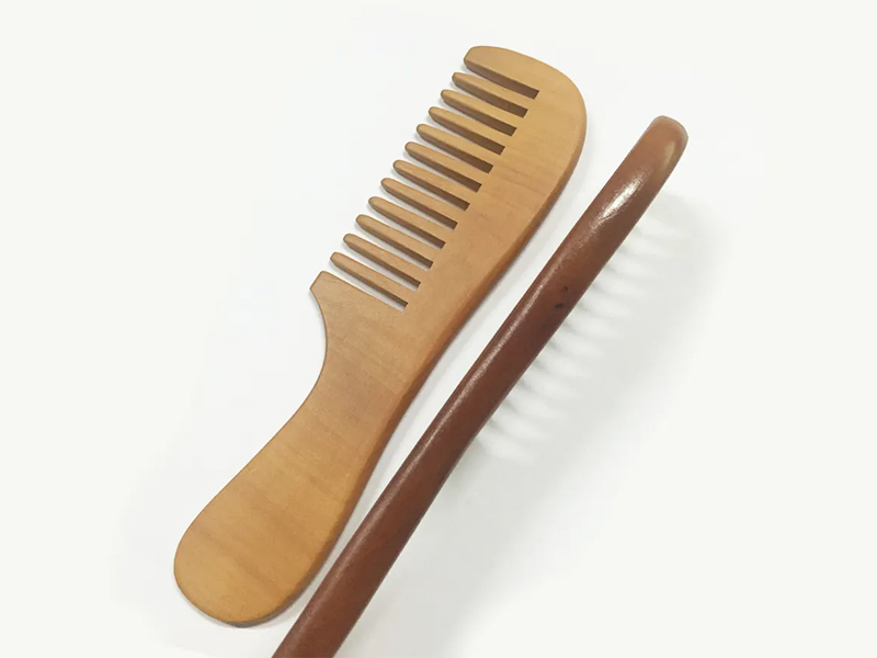 Mini trä med breda tänder bambu kam