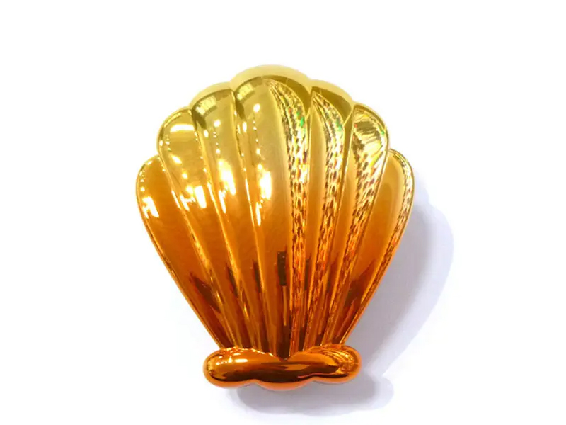 Skalformad elektropläterad mini detangling barnhårborste