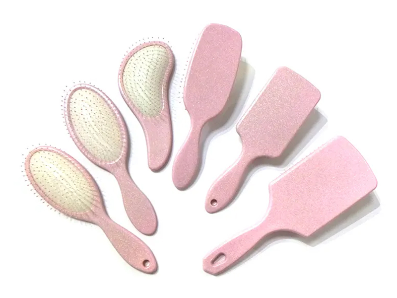Pink Plastic Fancy Paddle Hårborste