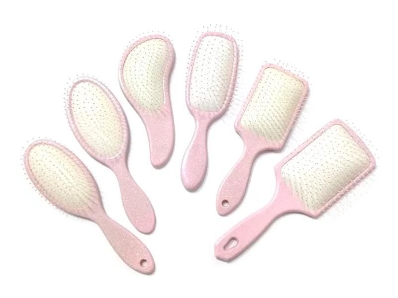 Pink Plastic Fancy Paddle Hårborste