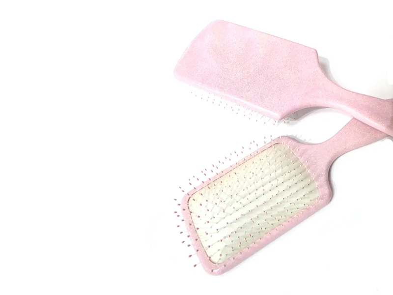 Pink Plastic Fancy Paddle Hårborste