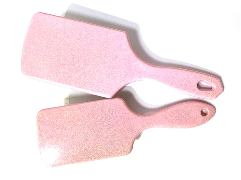 Pink Plastic Fancy Paddle Hårborste