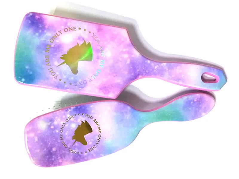 Sparkle Unicorns färgglada plasthårborste