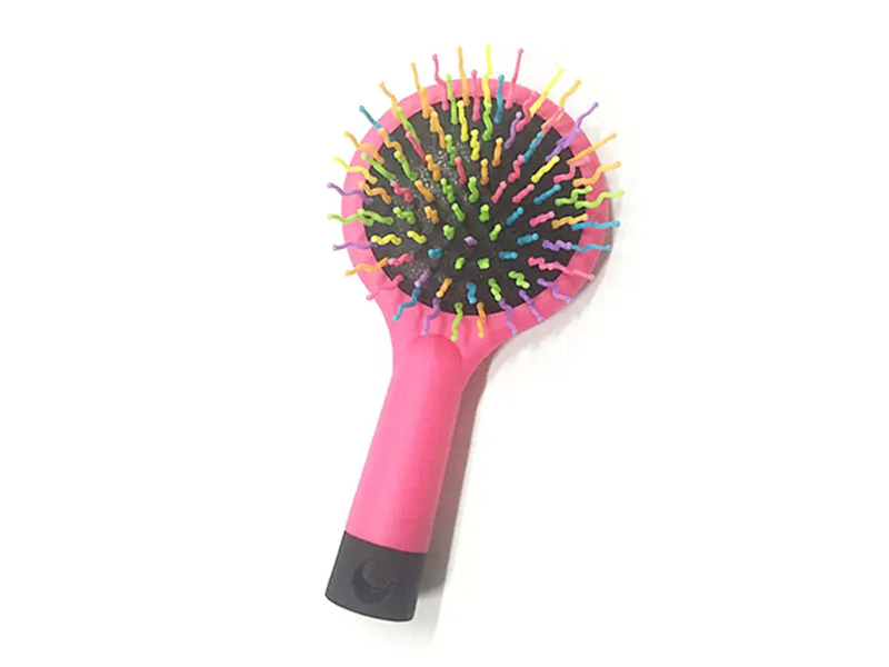 Kvinnor regnbåge svart bollspets Soft Touch Detangling Cushion Hårborste