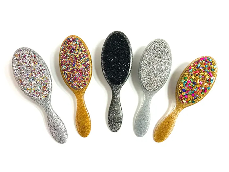 Smycken Bling Oval plasthårborste med handtag