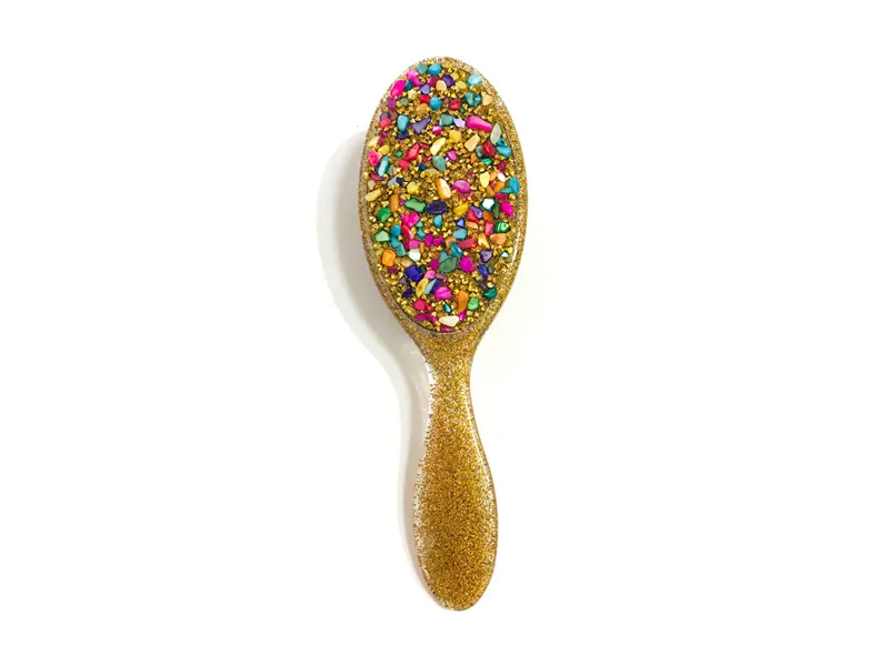 Smycken Bling Oval plasthårborste med handtag
