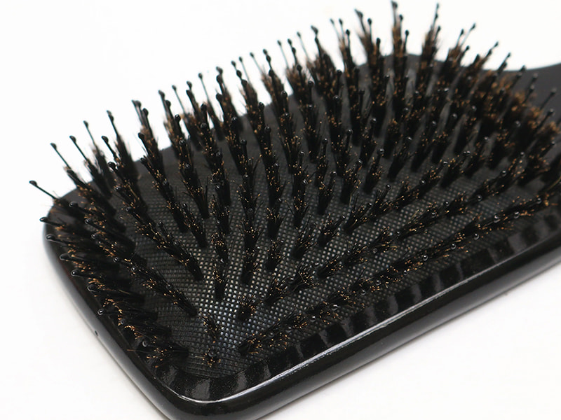 Naturligt trä bambu detangling paddel borste